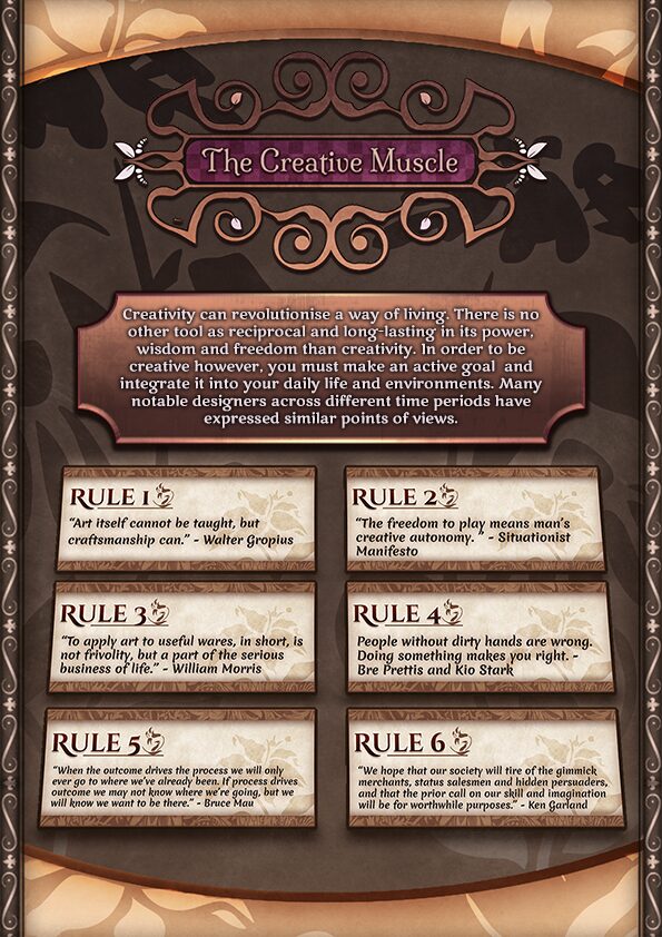 The Creative Muscle design manifesto poster