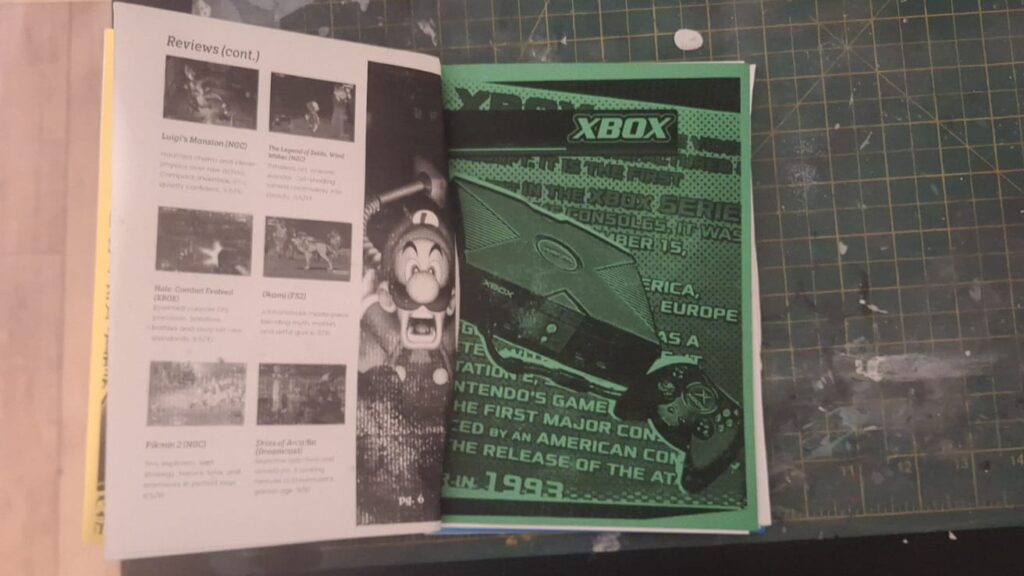 Fanzine interior spread